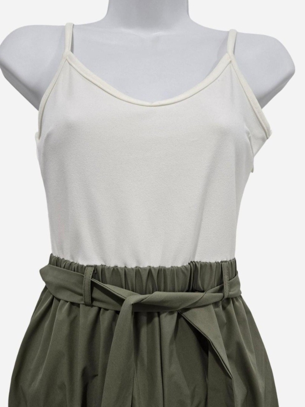 High-Waist Cargo Jumpsuit in Olive Green - Picture 2 of 5